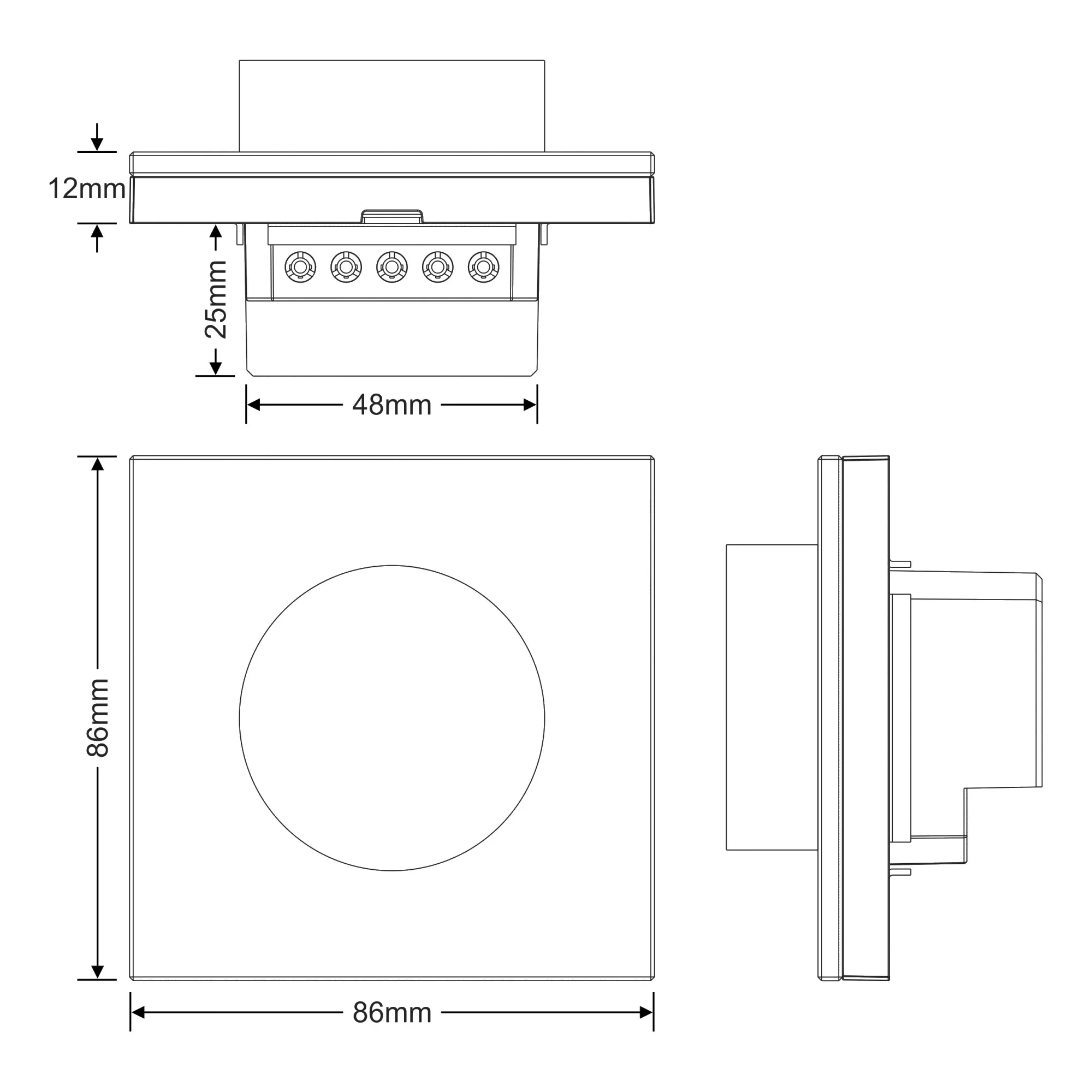 RF 2.4GHz, DMX512 Dimming Capacitive Touch Panel, 100-240Vac input, sync/Zone control function,IP44. EX1S  LTECH Touch Panel